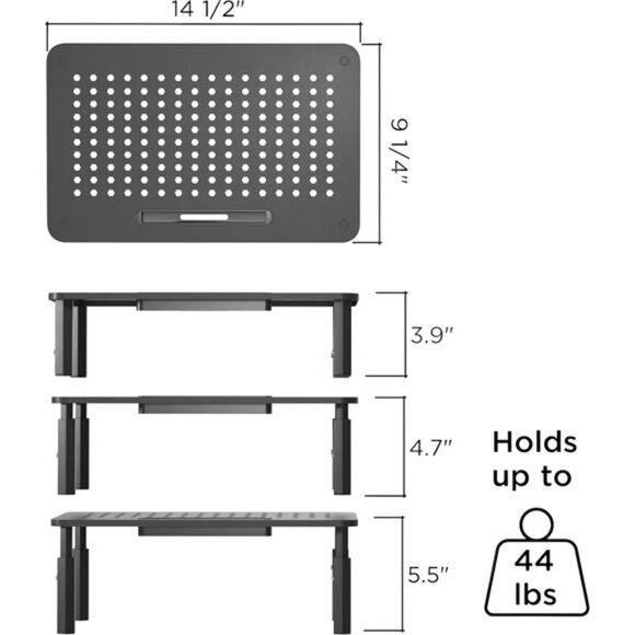 Back Saver Monitor Stand for Desk - 2 Pack Monitor Riser - Picture 2 of 7